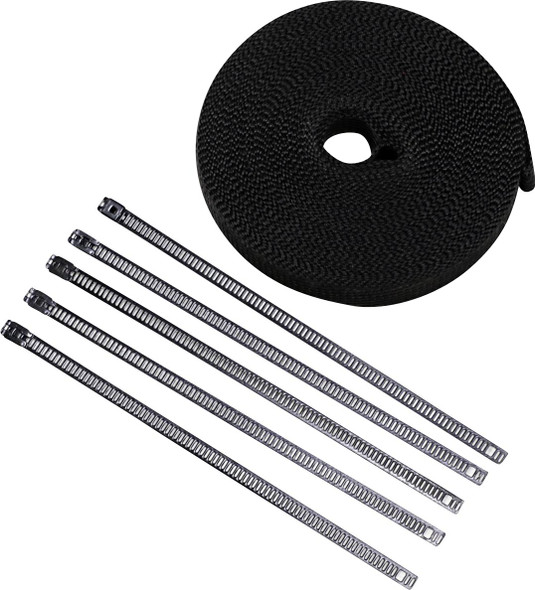 Cycle Performance Prod. - CPP/9244 - Lava Rock Exhaust Wrap Kit - Metallic Black - 1" x 50'