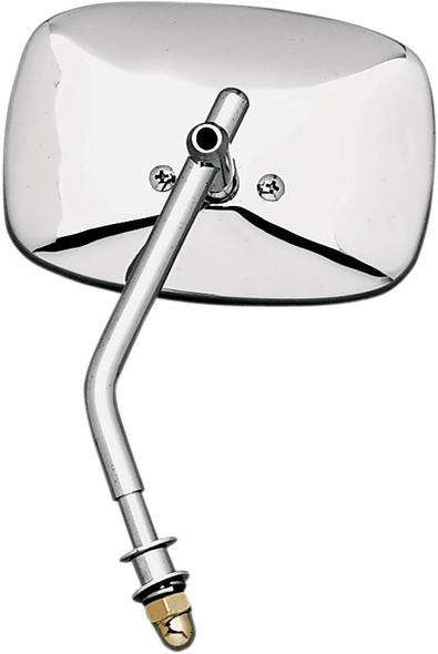 Emgo - 20-21708 - Mirror - Side View - Plain Face/Rectangle - Short Stem - Left/Right - Screw-In - Each