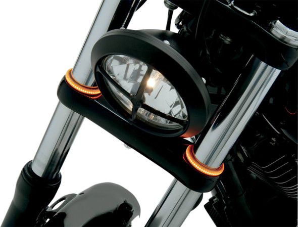 Custom Dynamics - TW43AA - WRAPZ® Fork Lights - 43 mm - Amber Lens