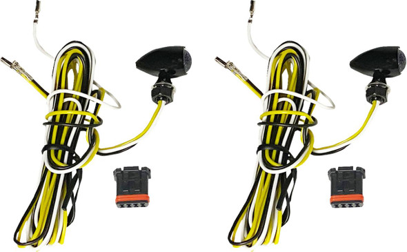 Custom Dynamics - CD-MICRO-AW2-B - Micro Turn Signals - LED - Amber/White