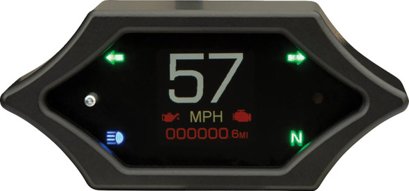 Dakota Digital - MLX-5200-K - Handle Bar Mount Speedometer - With Signals - Spiked - Black