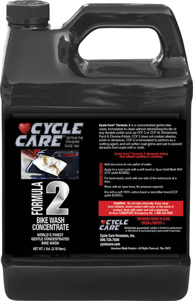Cycle Care Formulas - 02128 - Formula 2 Bike Wash - 1 U.S. gal.