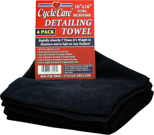 Cycle Care Formulas - 88016 - Micro Fiber Towel - 4 Pack