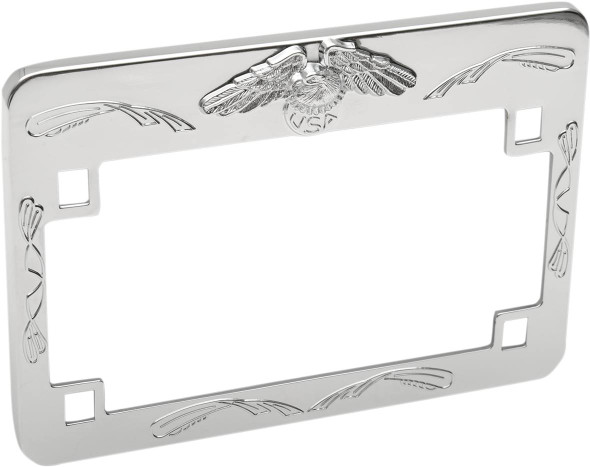 Emgo - 86-42630 - Eagle License Plate Frame - Chrome