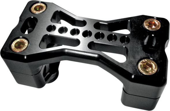 Joker Machine - 03-861B - Series 900 Handlebar Clamp Assembly - Harley Davidson - Black