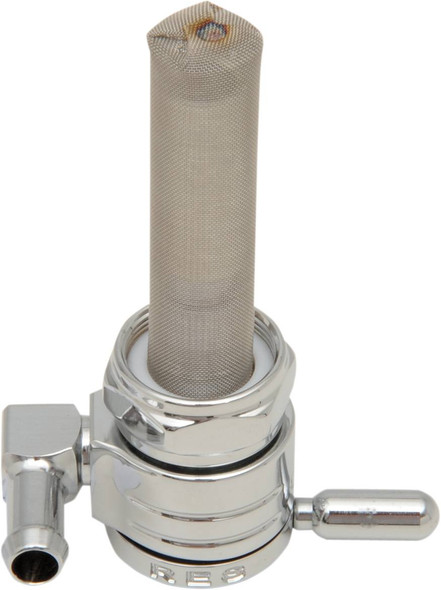Golan Products - 76-312F-CS - "Click-Slick" Fuel Petcock - Forward - Chrome - 22mm