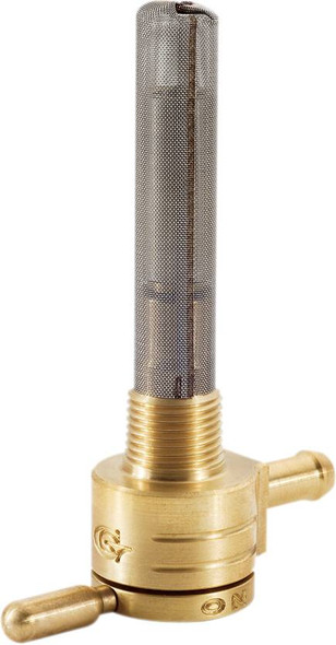 Golan Products - 75-516S-BS - "Click-Slick" Fuel Petcock - Straight - Raw Brass - 3/8" NPT
