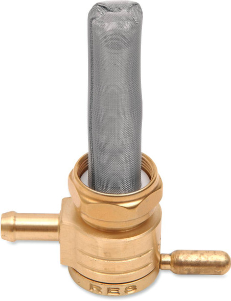 Golan Products - 76-312S-BS - "Click-Slick" Fuel Petcock - Straight - Raw Brass - 22mm