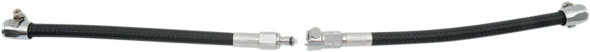 Goodridge - HDFL002 - Crossover Fuel Line with Quick-Disconnect - Universal - Black Textile - 14"