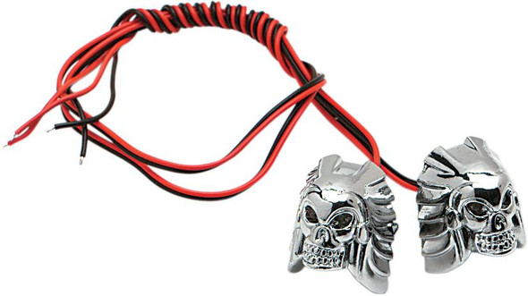 K&S Technologies - 25-9140 - LED License Plate Bolt - Chrome Skull