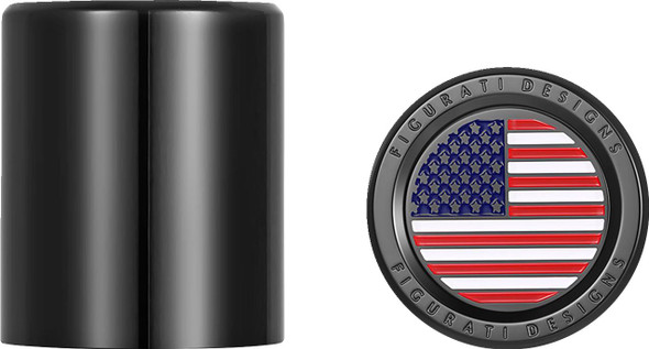 Figurati Designs - FD21-DC-2530-BK - Docking Covers - American Flag - Short - Black