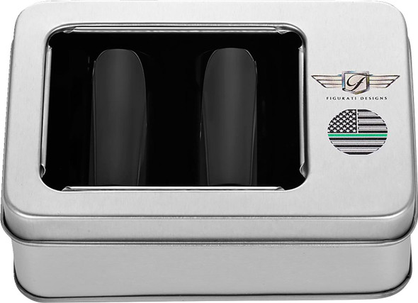 Figurati Designs - FD72-DC-2545-BK - Docking Covers - American Flag - Green Line - Long - Black