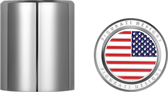 Figurati Designs - FD20-DC-2730-SS - Docking Covers - American Flag - Silver