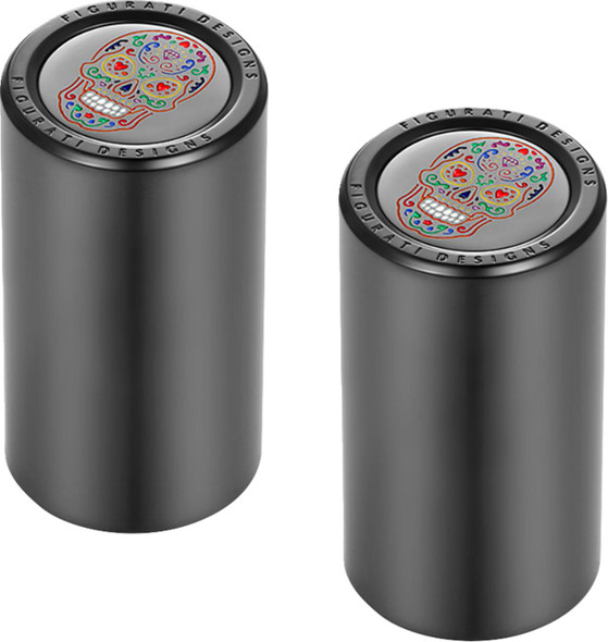 Figurati Designs - FD30-DC-25-45-BLK - Docking Cover - Long - Black - Sugar Skull