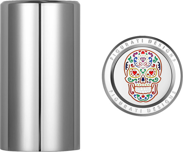 Figurati Designs - FD30-DC-25-45-SS - Docking Cover - Long - Mirror Polished - Sugar Skull