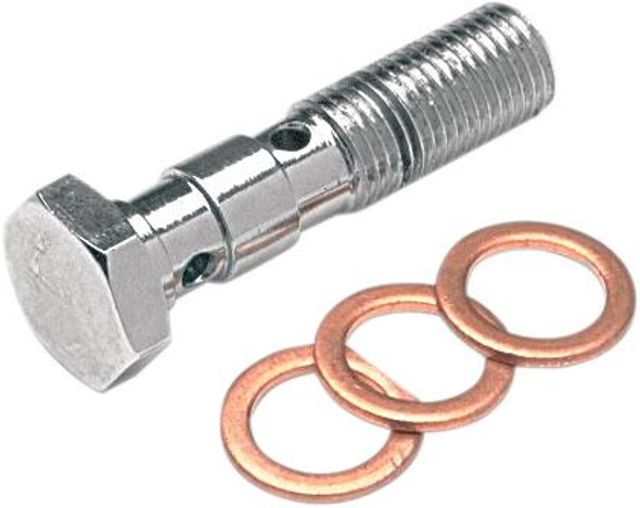 Goodridge - P773-03LCH - Banjo Bolt - 3/8-24 - Double - Chrome