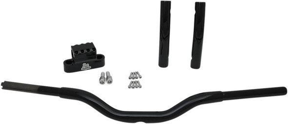 La Choppers - LA-7336-08B - Kage Fighter-T Pullback Handlebar - Pullback - 11" - Black