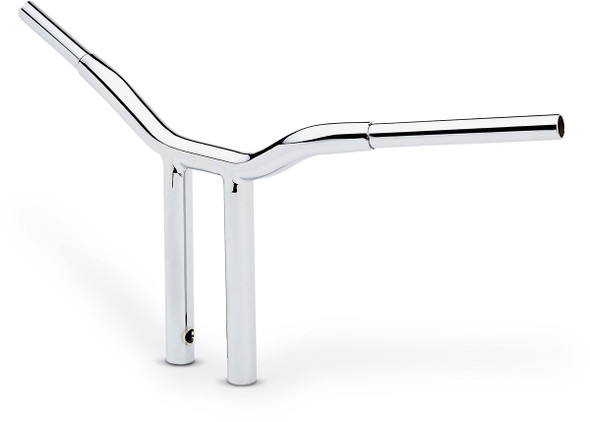 La Choppers - LA-7337-12 - Kage Fighter Welded Straight-Riser Handlebar - One Piece - 12" - Chrome