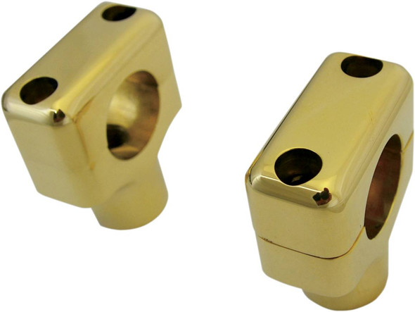 La Choppers - LA-7401-50 - Brass Handlebar Risers - 1-1/2" - Polished