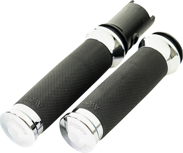 La Choppers - LA-7493-01 - County Line Grips - '24 FL - Chrome