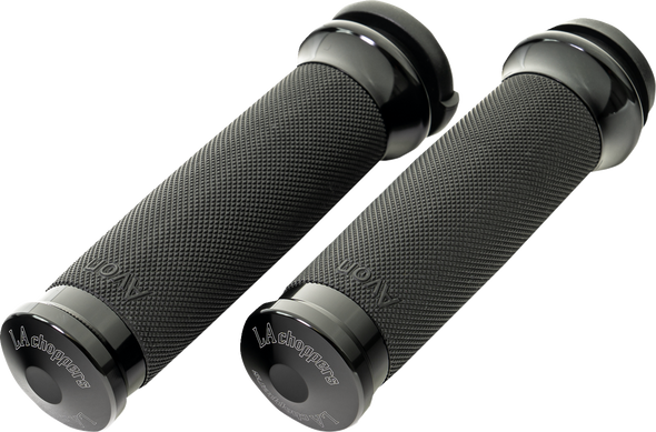 La Choppers - LA-7493-00B - County Line Grips - TBW - Black