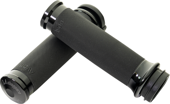 La Choppers - LA-7493-00B - County Line Grips - TBW - Black