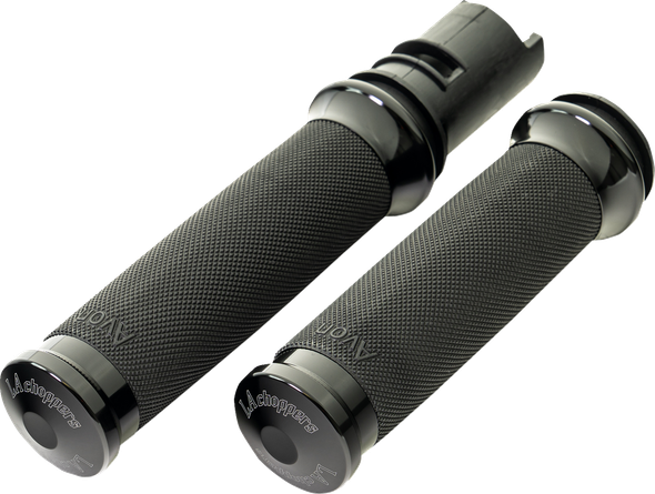 La Choppers - LA-7493-01B - County Line Grips - '24 FL - Black - Original Throttle-By-Wire ('08-'23 Touring / '16-'24 Softail)