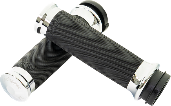La Choppers - LA-7493-00 - County Line Grips - TBW - Chrome