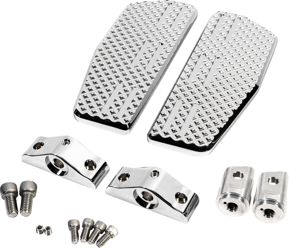La Choppers - LA-P101-02C - Mini Floorboards - Driver - Chrome