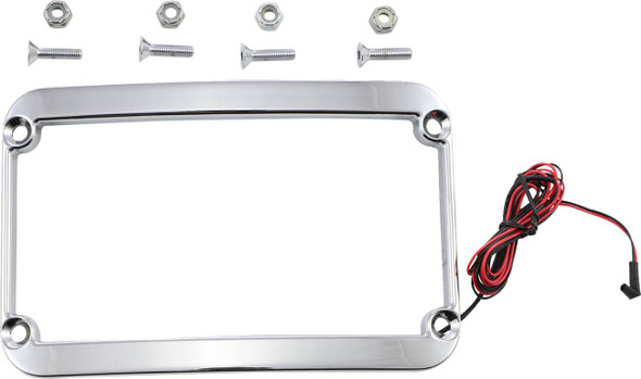 Klock Werks - KWS-01-0088-C - License Plate Frame - LED - Chrome