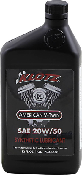 Klotz Oil - KH-2050 - V-Twin Synthetic Engine Oil - 20W-50 - 1 U.S. quart