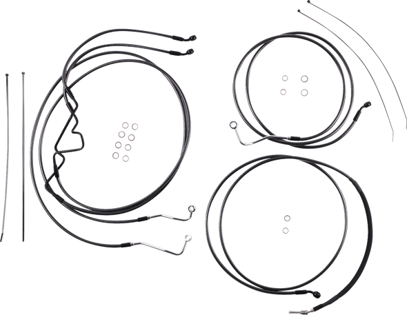 Magnum Shielding - 487928 - Black Pearl™ Designer Handlebar Installation Kit - 8" - '17-'20 FLHR