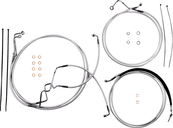 Magnum Shielding - 387876 - Sterling Chromite II® Designer Handlebar Installation Kit - 6" - '17-'20 FLTR