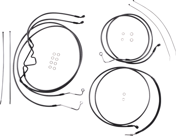 Magnum Shielding - 487925 - Black Pearl™ Designer Handlebar Installation Kit - 10" - '17-'20 FLHR