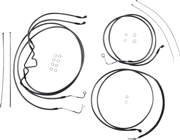 Magnum Shielding - 487925 - Black Pearl™ Designer Handlebar Installation Kit - 10" - '17-'20 FLHR