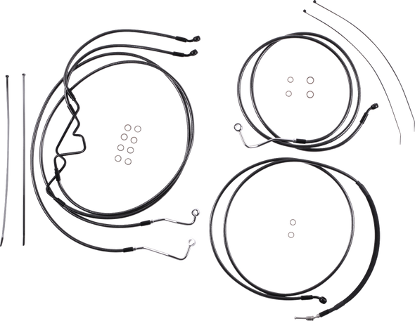 Magnum Shielding - 487876 - Black Pearl™ Designer Handlebar Installation Kit - 6" - '17-'20 FLTR