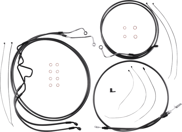 Magnum Shielding - 4871226 - Black Pearl™ Designer Handlebar Installation Kit - 6" - '21-'22 FLHR