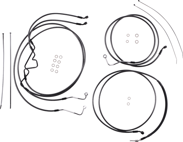 Magnum Shielding - 487878 - Black Pearl™ Designer Handlebar Installation Kit - 8" - '17-'20 FLTR