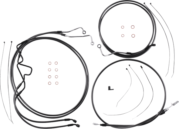 Magnum Shielding - 4871216 - Black Pearl™ Designer Handlebar Installation Kit - 6" - '21-'23 FLTR