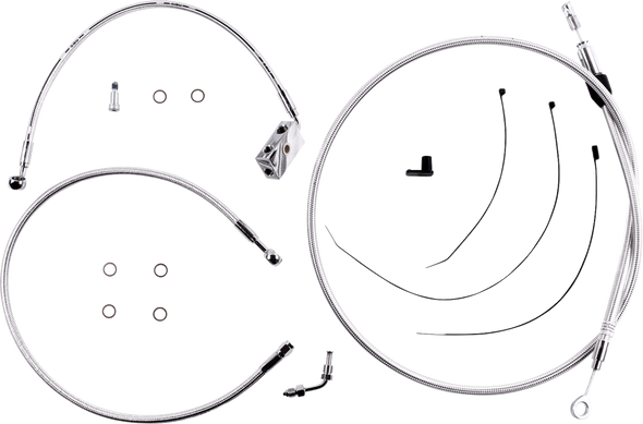 Magnum Shielding - 3871258 - Sterling Chromite II® Designer Handlebar Installation Kit - 8" - '18-'24 Softail
