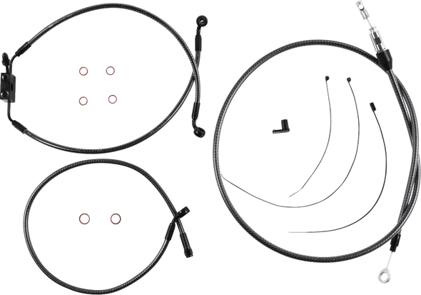 Magnum Shielding - 7871126 - KARBONFIBR Designer Handlebar Installation Kit - 6" - FXLR/FXFB/S