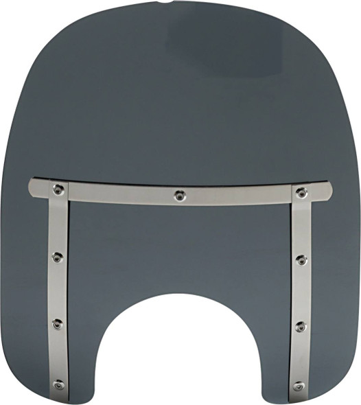 Memphis Shades - MEM41110 - Memphis Slim Windshield - 15" - 7" Headlight Cutout - Dark Black Smoke