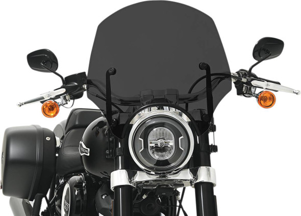 Memphis Shades - MEP5265 - El Paso Windshield - 15" - 9" Headlight Cutout - Dark Black Smoke