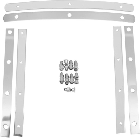 Memphis Shades - MEM0914 - Slim Windshield Hardware Straps - Stainless Steel