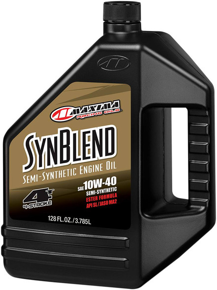 Maxima Racing Oil - 349128B - SynBlend Semi-Synthetic Oil - 10W-40 - 1 U.S. gal.