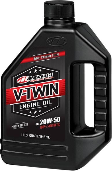 Maxima Racing Oil - 30-11901 - V-Twin Synthetic Oil - 20W-50 - 1 U.S. quart