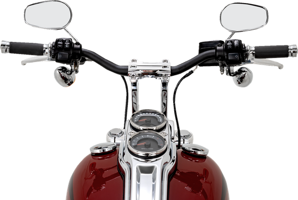 Performance Machine (Pm) - 0208-2195M-CH - Phatbar & Riser Kit - Internal Wiring - 9" - Chrome