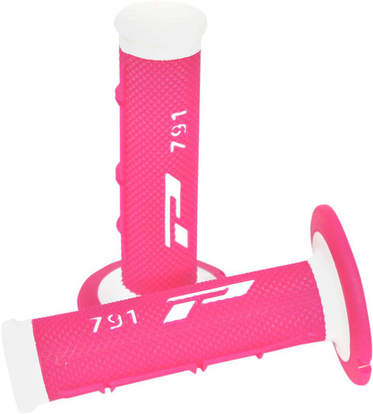 Pro Grip - PA079100BIFX - Triple Density 791 Grips - White/Fluorescent Pink