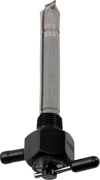 Pingel - 6211-CHBLK - Hex Fuel Valve - Black Chrome - 3/8" NPT