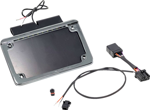 Namz - NIBTH-C01 - Saddlebag Tag Holder w/ Illuminated License Plate Frame - '97 FLHR